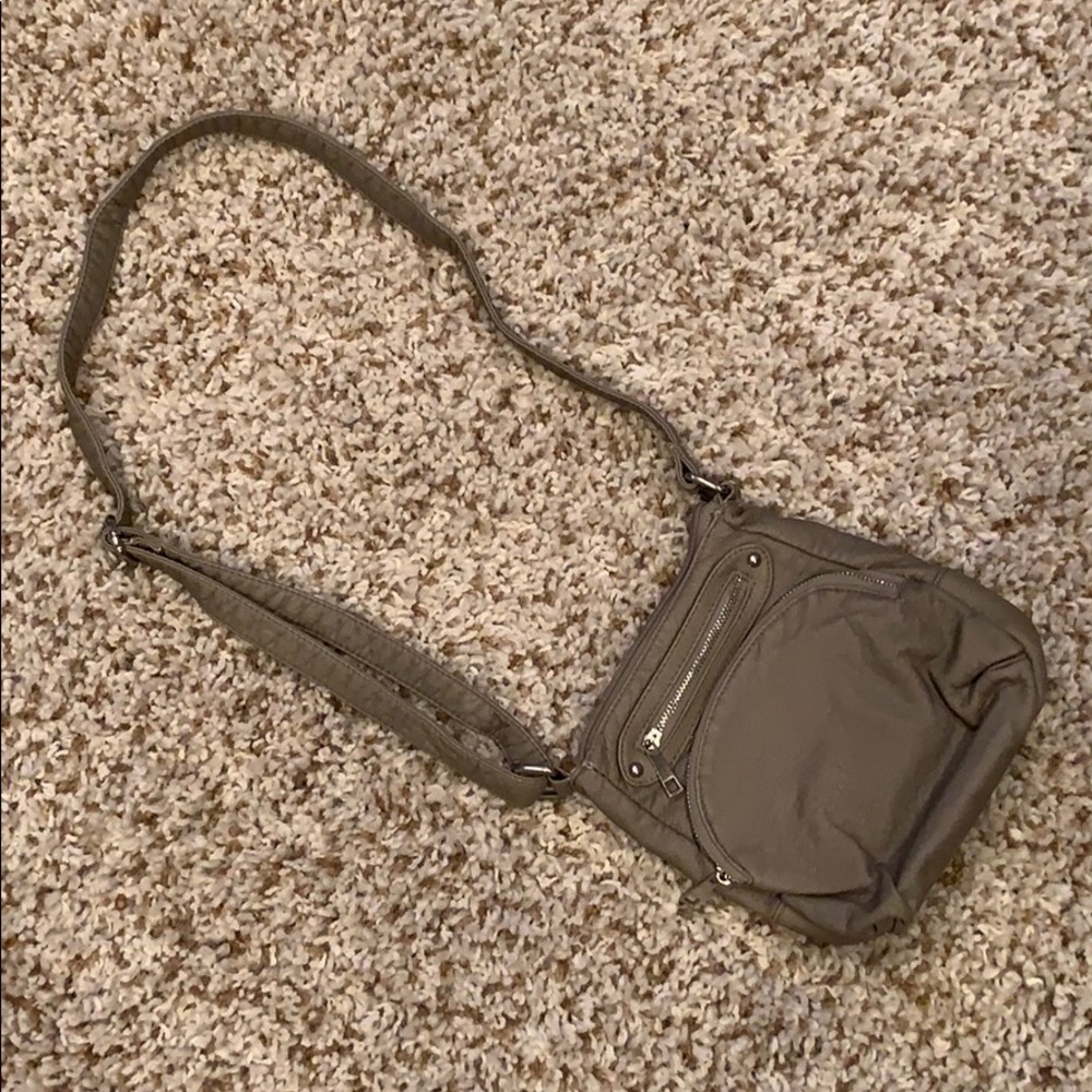 Faux leather crossbody bag